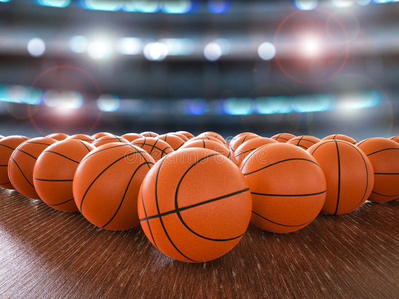 Basketball balls stock image. Image of ball, indoor, stage 77400163