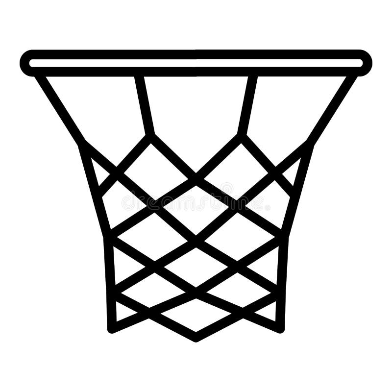Basketball Hoop Line Icon. Basketball Ring Vector Illustration Isolated