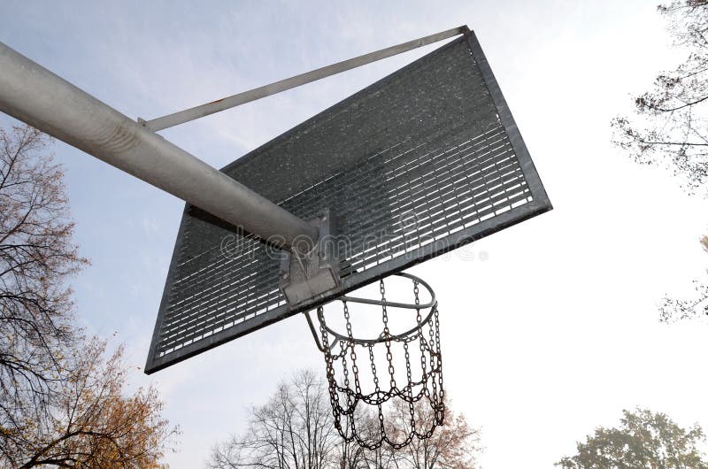 Basketball Basket Made of a Metal Chain Stock Image Image of basket
