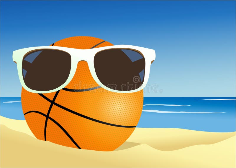 Holiday sport background with basketball. Basketball summer vectors