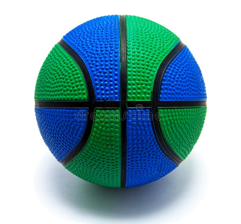 Basketball with Blue Basketball Shoes on White Stock Photo Image of