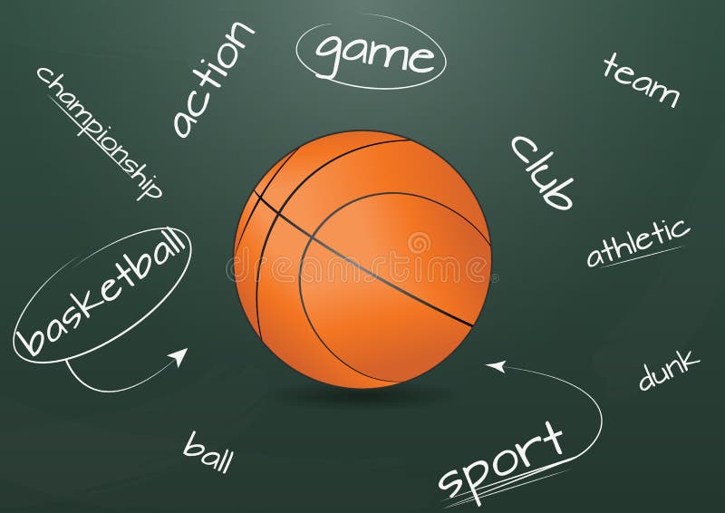 Basketball chalkboard stock vector. Illustration of learning 28334005