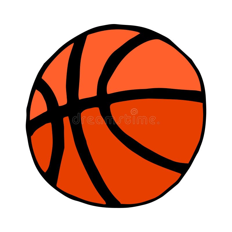 Basketball Colorful Doodle Vector Clip Art EPS Stock Vector
