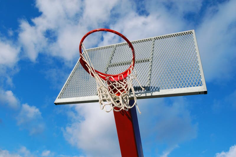 Basketball basket stock image