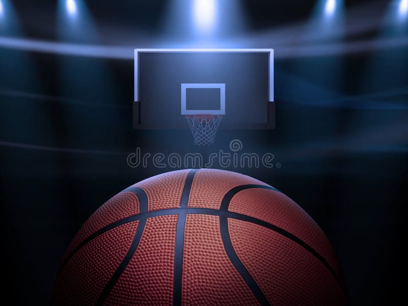 Basketball Court, Basketball Championship. 3d Render Stock Image