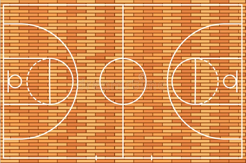 Basketball Court Floor With Wood Texture Background Vector