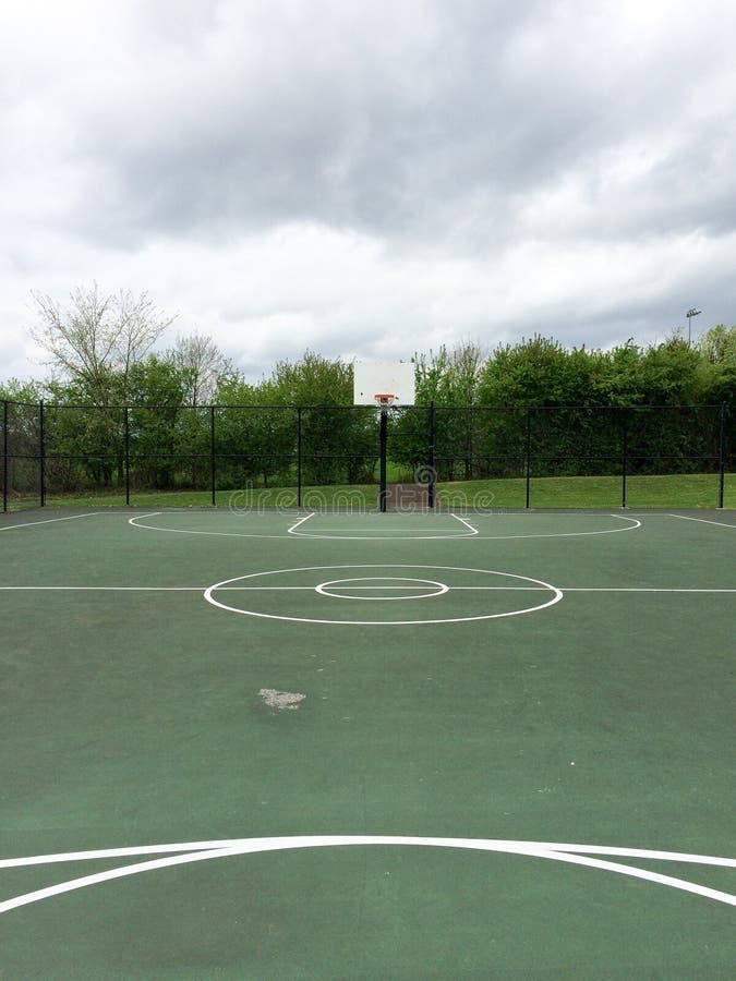 Basketball Court Outside Empty Stock Photo Image of circle
