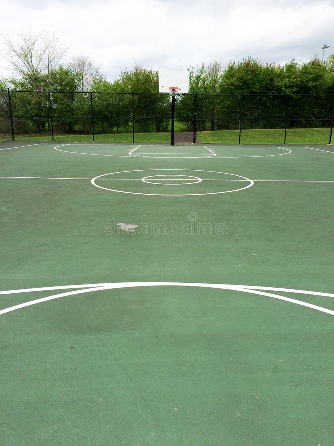 Basketball Court Outside Empty Stock Image Image of hoop, outdoors