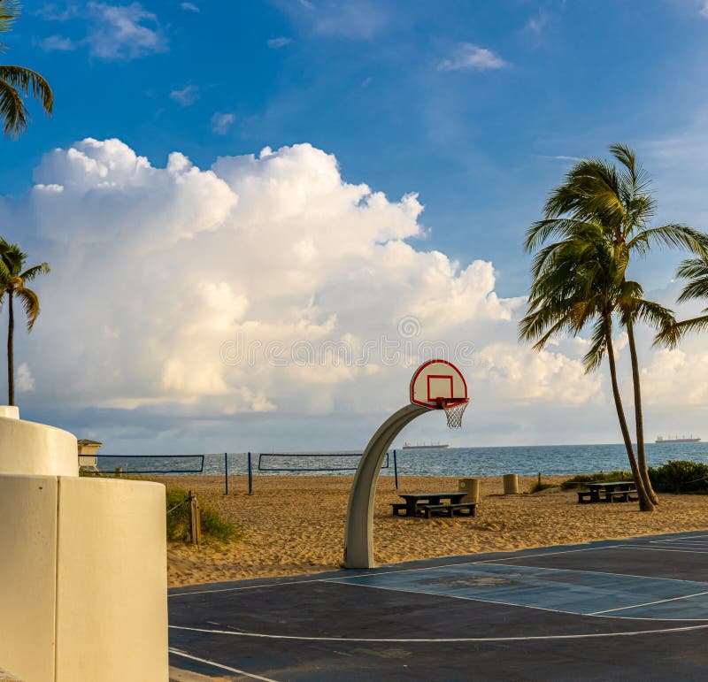 Basketball Court and Palm Trees Stock Image Image of scenic american Basketball Court and Palm Trees Stock Image Image of scenic american
