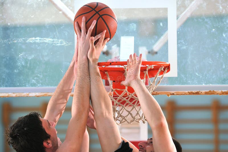 Basketball duel royalty free stock photo