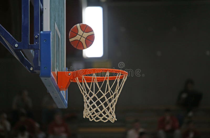 Basketball while Enters in the Basket Stock Photo Image of winning