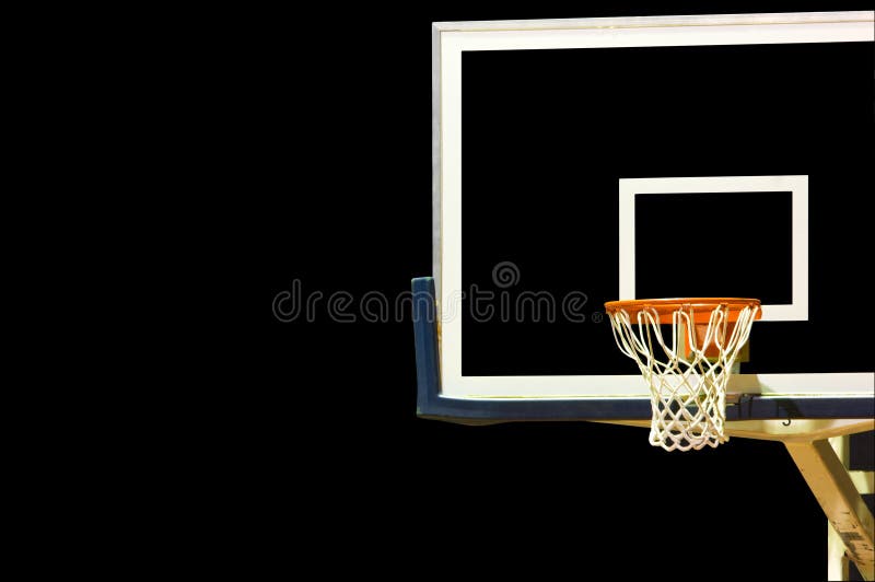 Gol de baschet pe negru stock photos