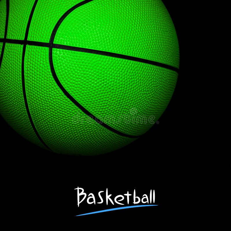 Basketball Ball Over Green Background Stock Photos Free & Royalty