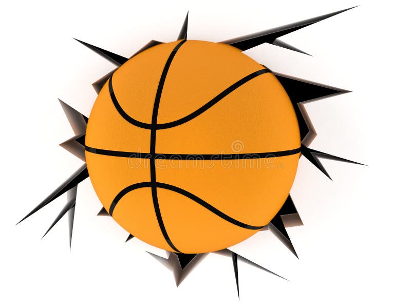 With Basketball Hole Puncher on the Mascot Table Stock Vector