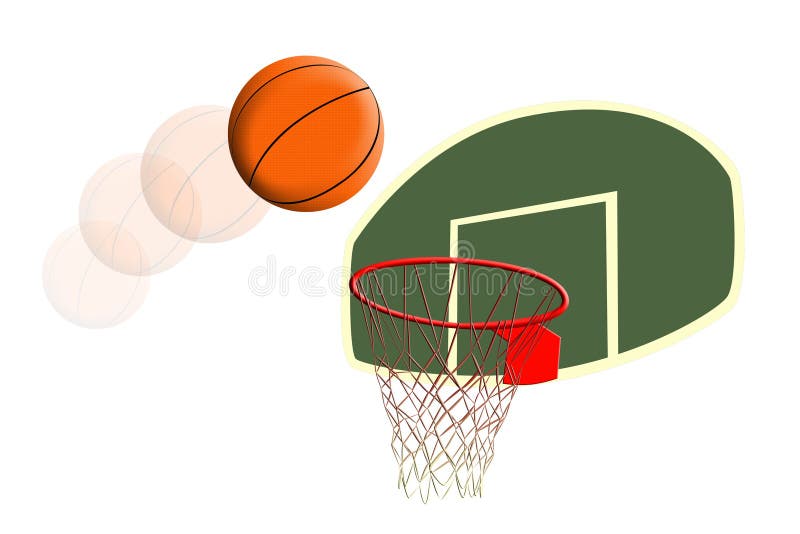 Basketball Shot Going Into Hoop Stock Vector Illustration of