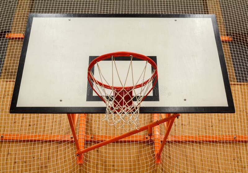 Basketball Hoop Cage In Public Gym Stock Images - Image: 31045014