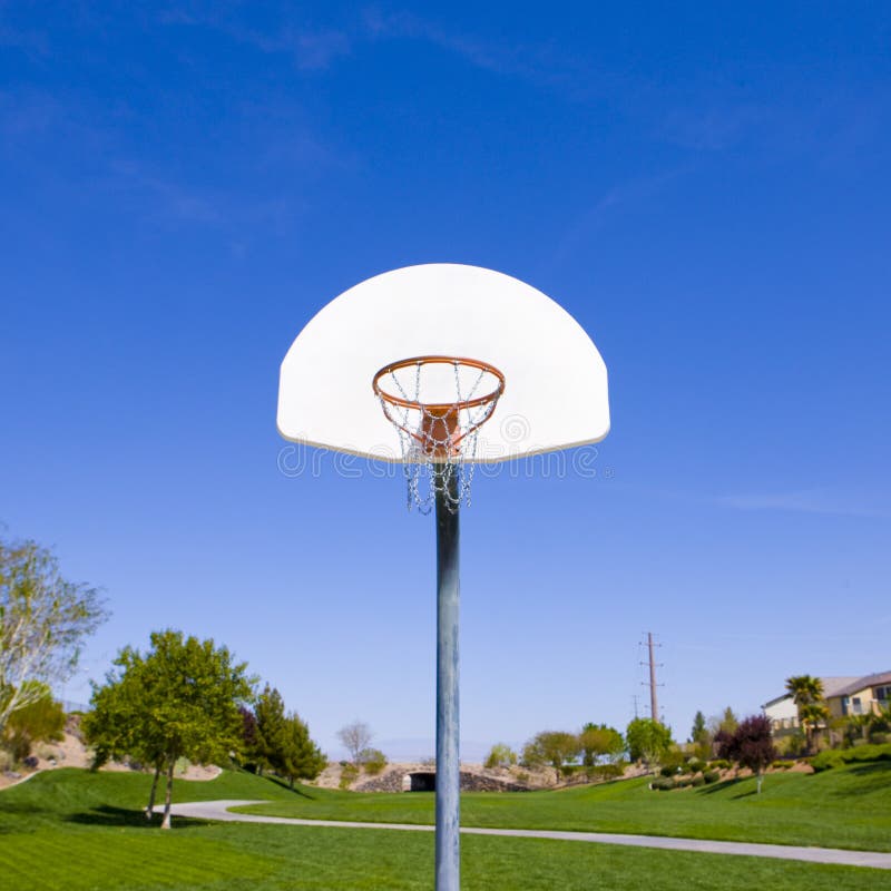 Basketball hoop in park stock image. Image of recreation - 5596623