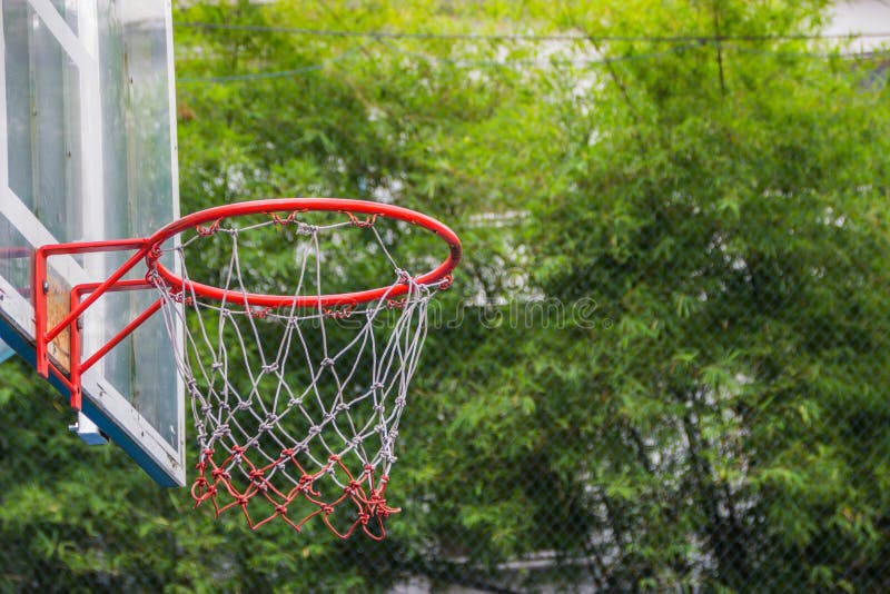 Basketball Hoop In The Park Stock Image Image of court, game 58364829