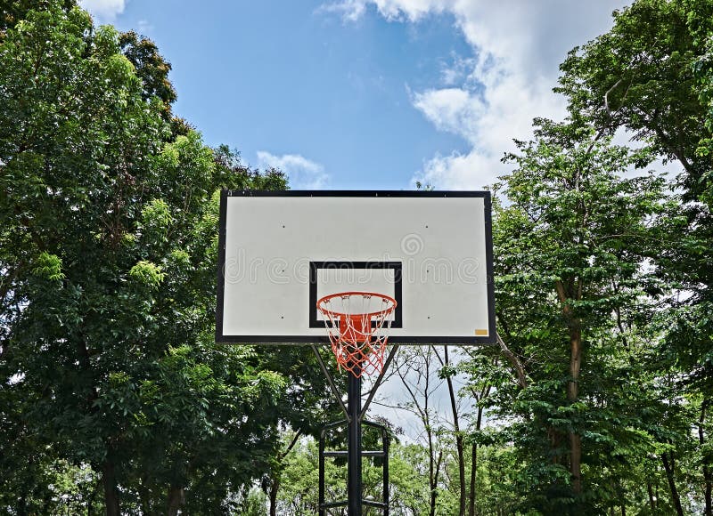 Basketball hoop in the public park