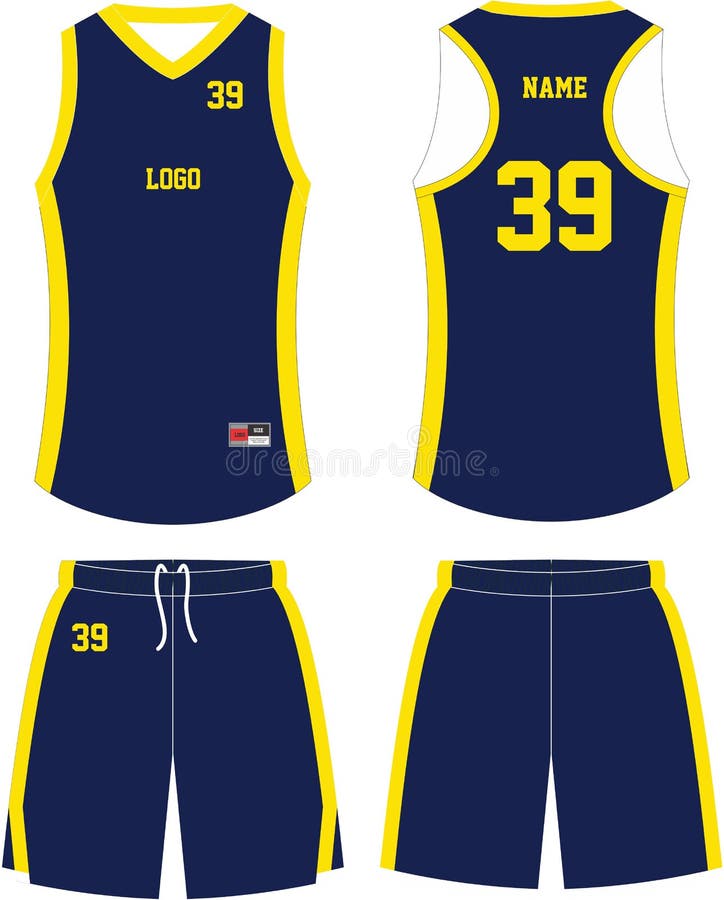Basketball Jersey Set Template Collection Illustration Stock Vector ...