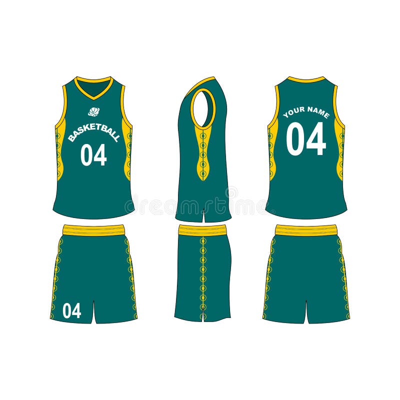Basketball Jersey Set Template Collection. Stock Vector Illustration