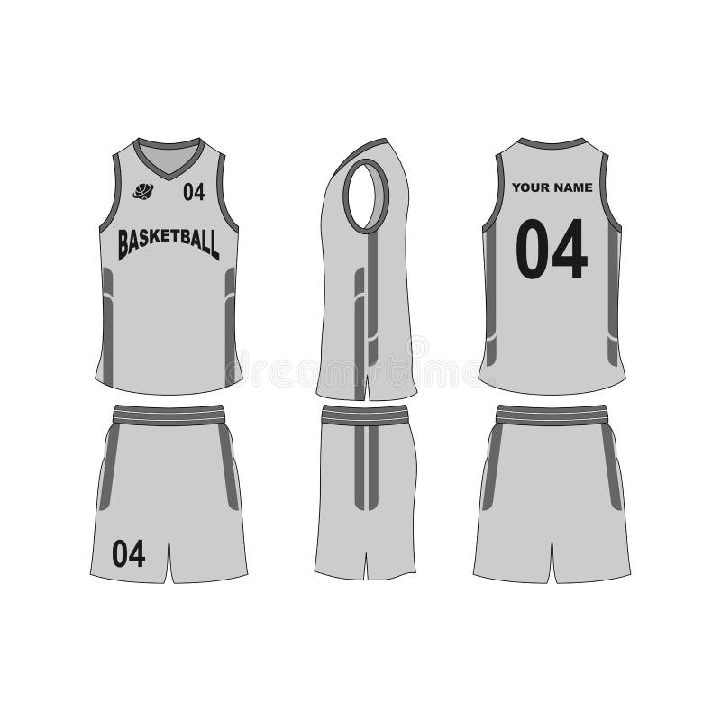 Basketball Jersey Set Template Collection. Stock Illustration Basketball Jersey Set Template Collection. Stock Illustration