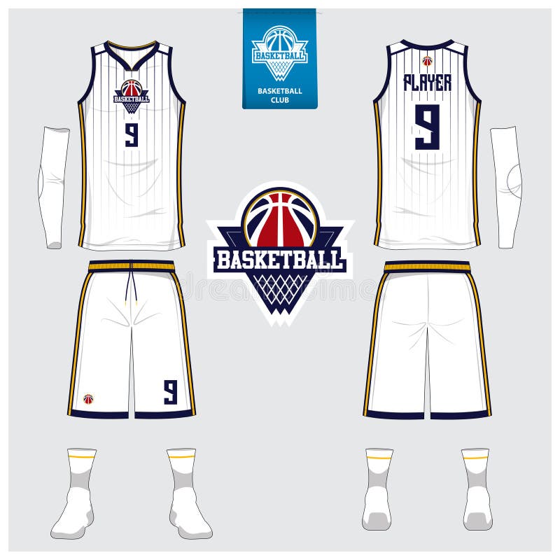 Basketball Jersey, Shorts, Socks Template for Basketball Club. Front and  Back View Sport Uniform. Tank Top T-shirt Mock Up. Stock Vector -  Illustration of shirt, logo: 115676964