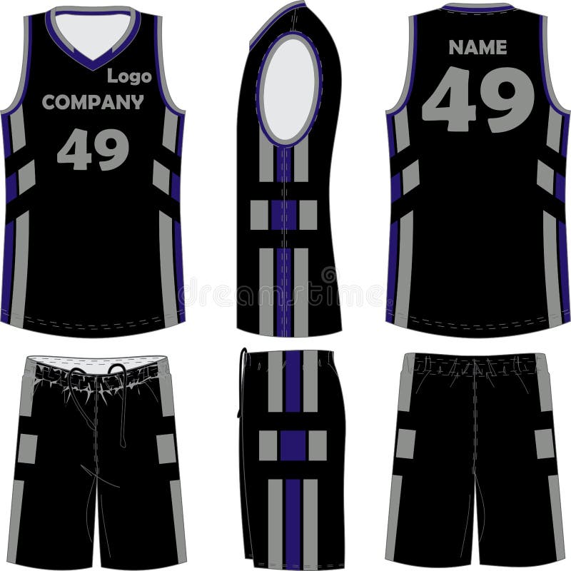 Basketball Jersey, Template for Basketball Club. Front and Back View ...