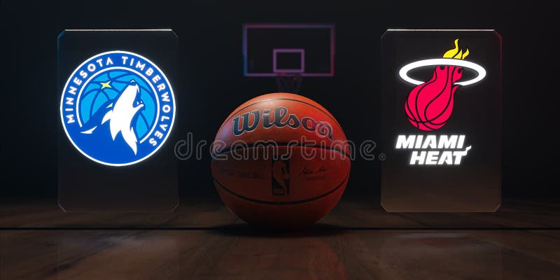 Basketball Match - Minnesota Timberwolves VS Miami Heat Editorial ...