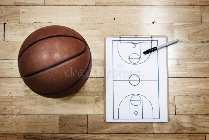 Basketball Playbook Game Plan Sport Strategy Concepts Stock Image