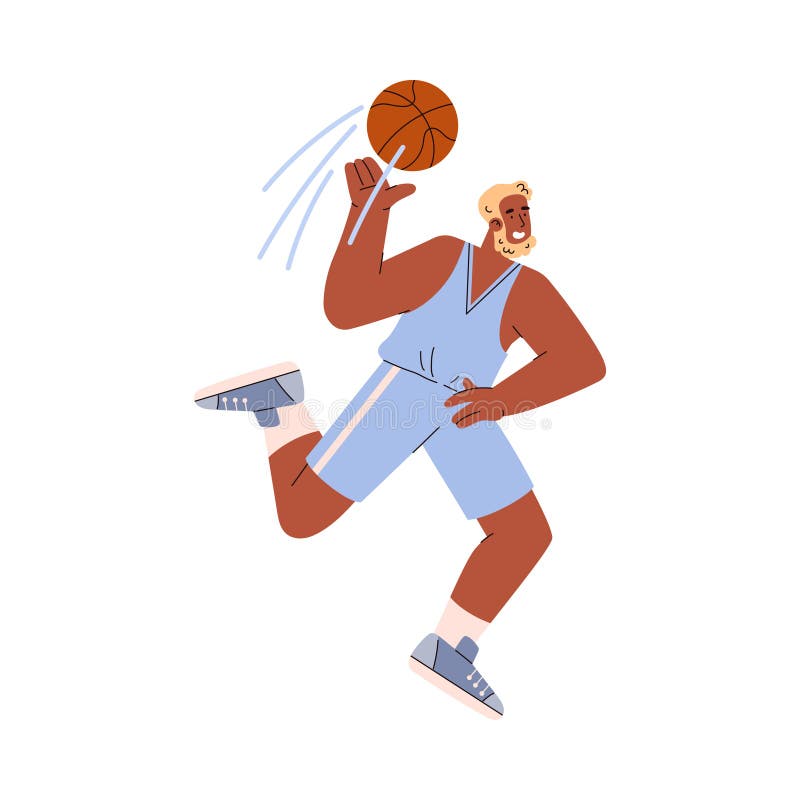 Basketball player running Royalty Free Vector Image