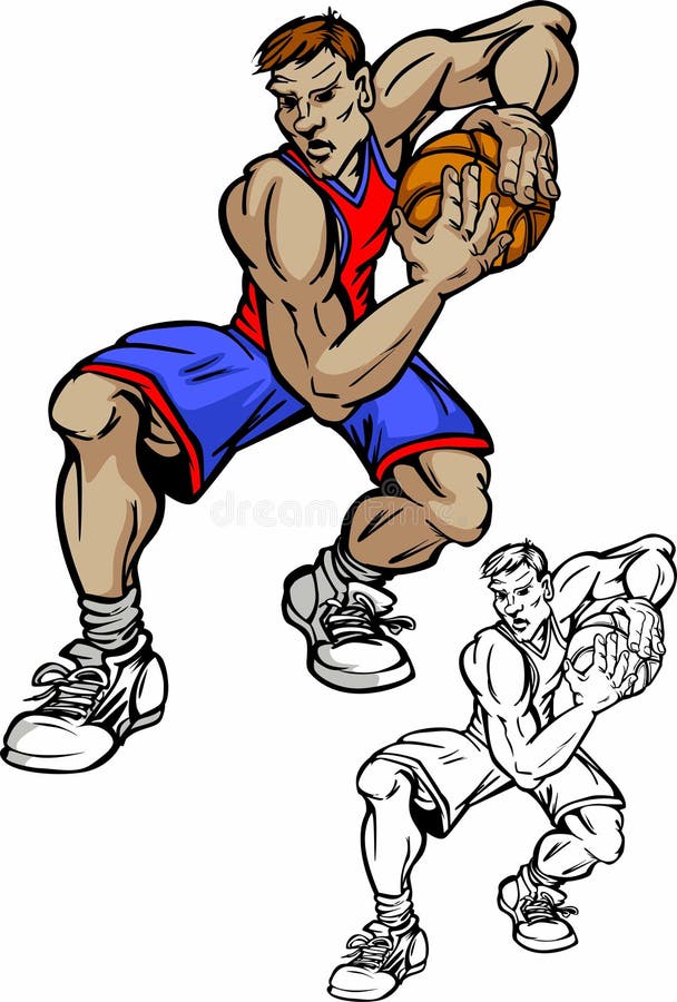Basketball Player Cartoon stock vector. Illustration of cartoon - 14771922