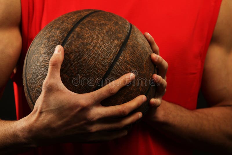 Basketball Player Holding Ball Stock Photo Image of athlete, ball