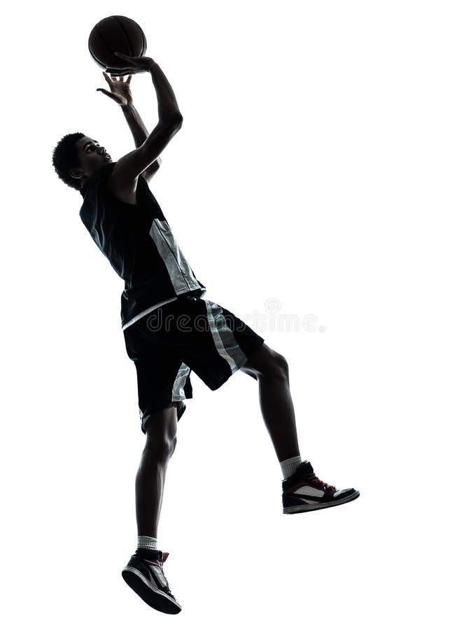Basketball player silhouette stock images