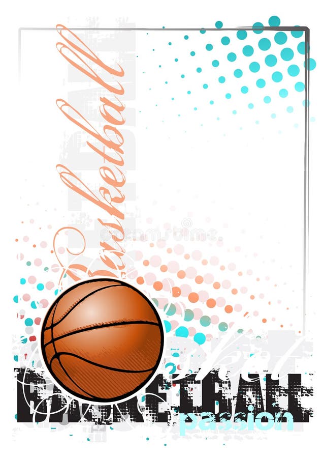 Basketball Grunge Background Stock Vector Illustration of doodle