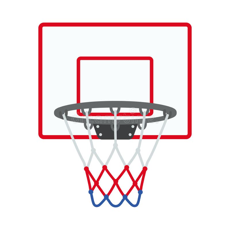 Basketball Ring Icon on a White Background Stock Vector Illustration