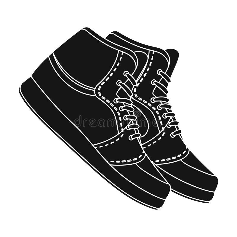 Basketball Shoes.Basketball Single Icon in Black Style Vector Symbol ...
