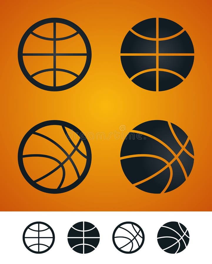 Two variants of the basketball icon. Two variants of the basketball icon.