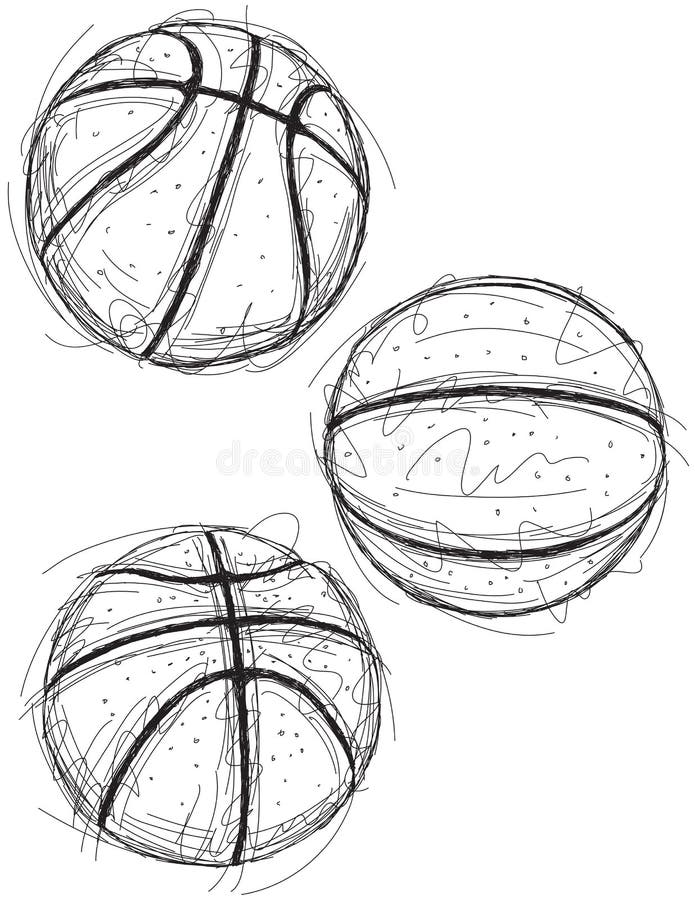 Basketball sketches stock vector. Illustration of drawing 67979623