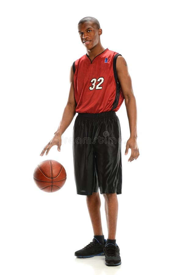 Basketball-Spieler-tröpfelnder Ball