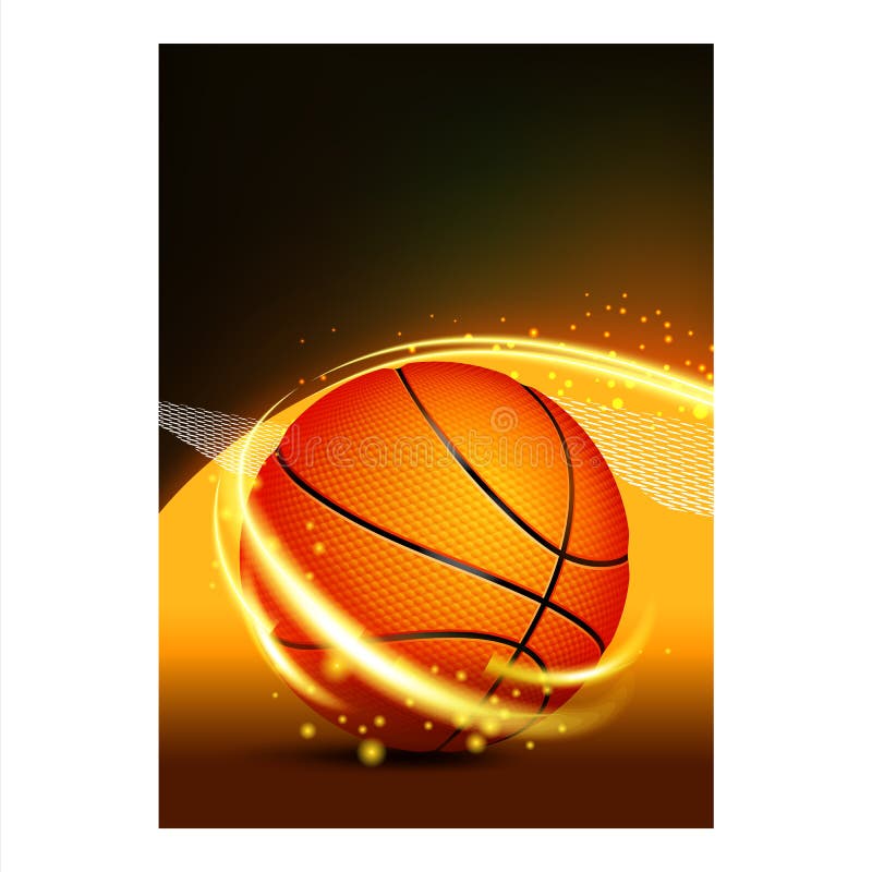 Vecteur Stock Basketball Poster Vector. Banner Advertising. Sport Event  Announcement. Announcement, Game, League, Camp Design. Championship  Illustration