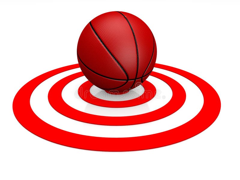 Basketball on Target stock illustration. Illustration of clean 7441934