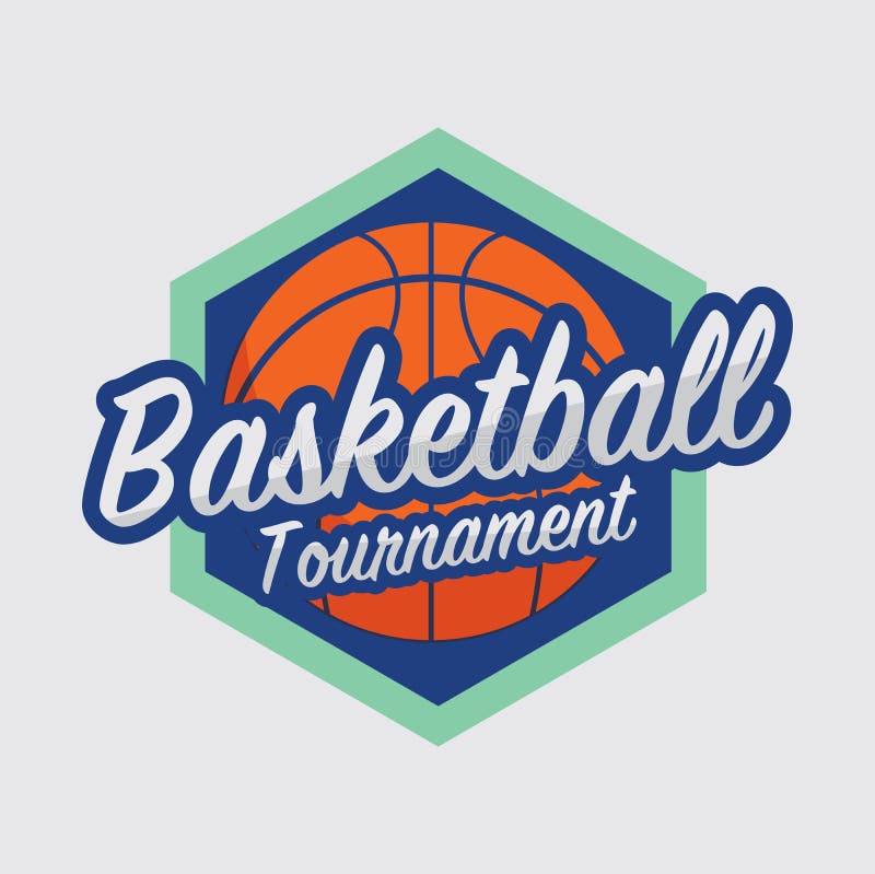 Basketball championship logo Royalty Free Vector Image