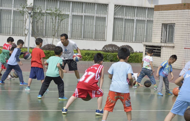Basketball training royalty free stock image
