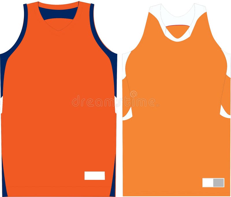 Basketball Uniform Jerseys Front and Back View Mock Ups Templates ...