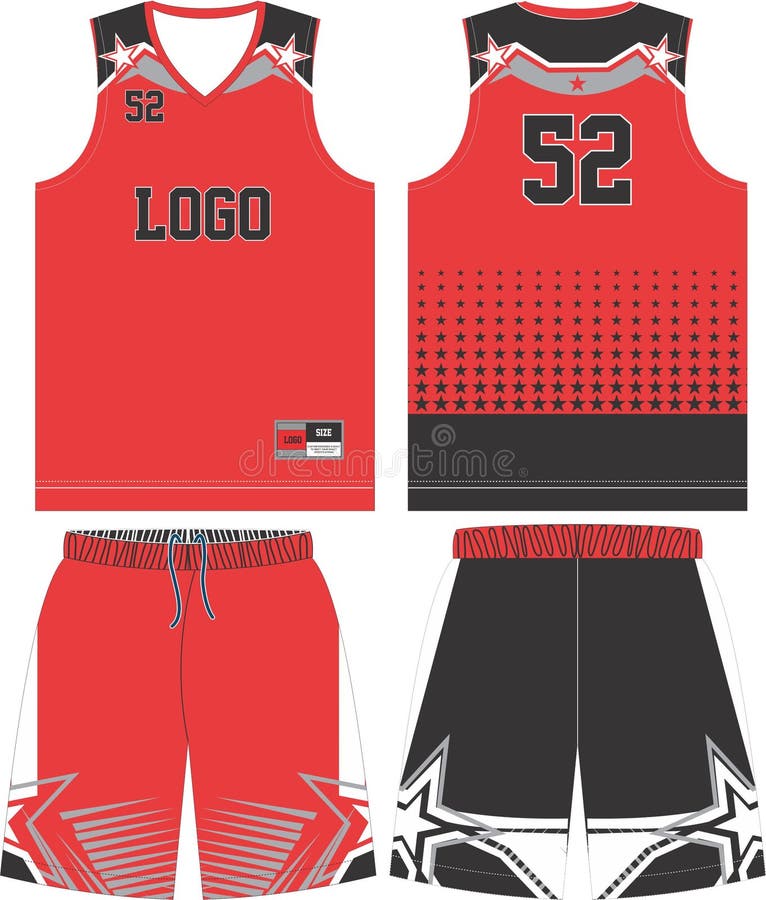 Custom Design Basketball Uniform Sports Jersey, Shorts, Socks Template for  Basketball Club. Front and Back View Sports T-shirt Stock Vector -  Illustration of illustrations, designs: 188340431