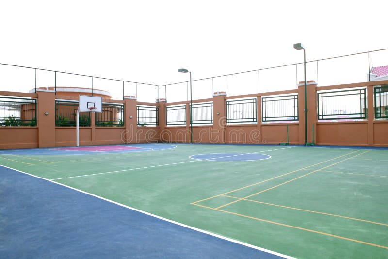 Basketballplatz stockfoto Basketballplatz stockfoto