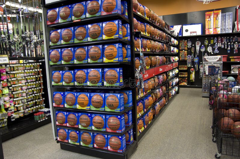 Basketballs on Store Shelves Editorial Photography Image of brand