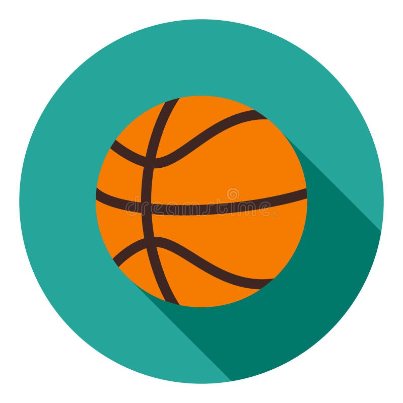 Basketballvektorikone, Sportballikone, Sportballsymbol Moderne, flache lange Schattenvektorikone stock abbildung Basketballvektorikone, Sportballikone, Sportballsymbol Moderne, flache lange Schattenvektorikone stock abbildung
