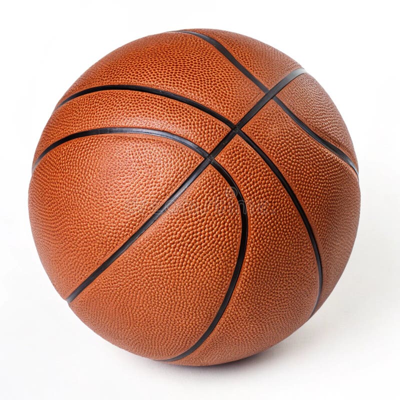 Basketboll isolerat på vit bakgrund royaltyfri illustrationer